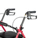 Aluminum Rollator with 6 Inch Casters, Red, Height-Adjustable Handles