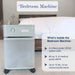 Austin Air Bedroom Machine air purifier in bedroom with HEGA carbon and HEPA filter features listed