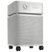 Austin Air Bedroom Machine air purifier sandstone front angle view on casters