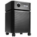 Austin Air HealthMate air purifier black front angle view on casters
