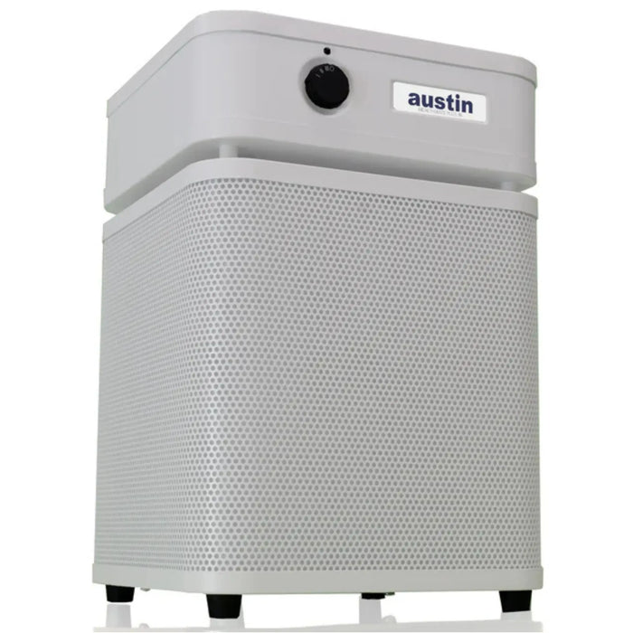 Austin Air HealthMate Plus Junior air purifier in white finish for compact indoor air purification
