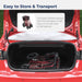 Bariatric Aluminum Transport Chair, Red, Folded for Storage inside a Car