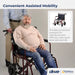 Bariatric Heavy-Duty Transport Chair, Red, In Use