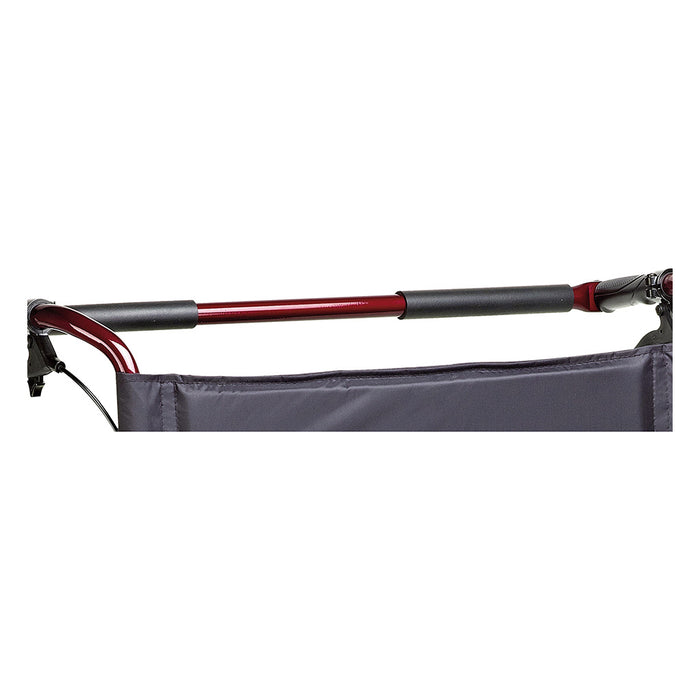 Bariatric Heavy Duty Transport Chair, Red, Push Bar Detail