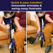 Bariatric Heavy Duty Transport Wheelchair, 22" Seat, Blue, Swing-Away Footrest Detail