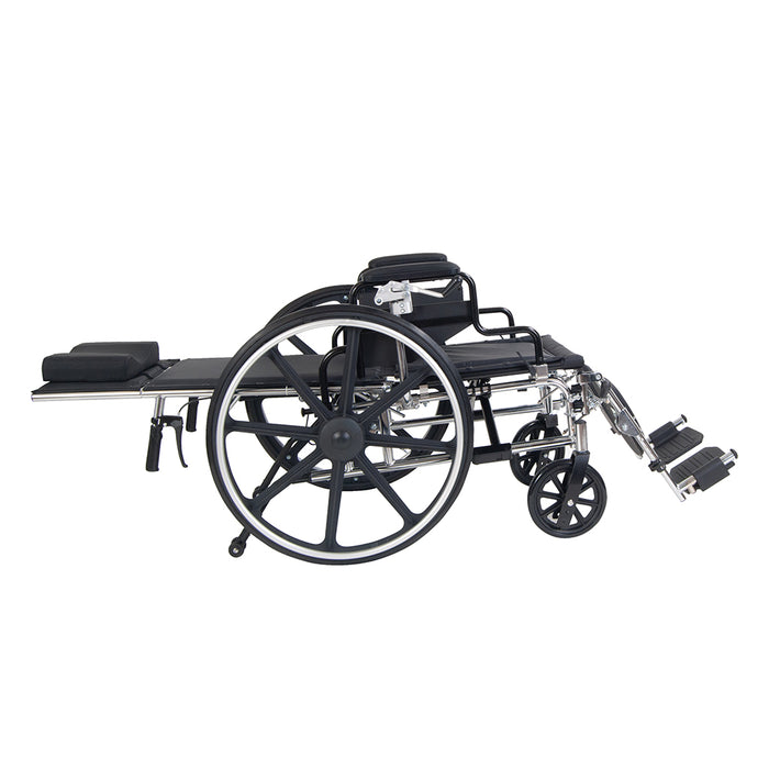 Viper Plus GT Full Reclining Wheelchair, Detachable Desk Arms, 20" Seat