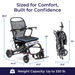 CarbonTouch Power Wheelchair Dmensions