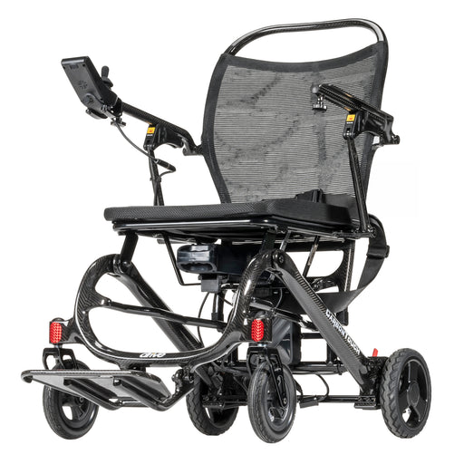 CarbonTouch Power Wheelchair, Black, Front View