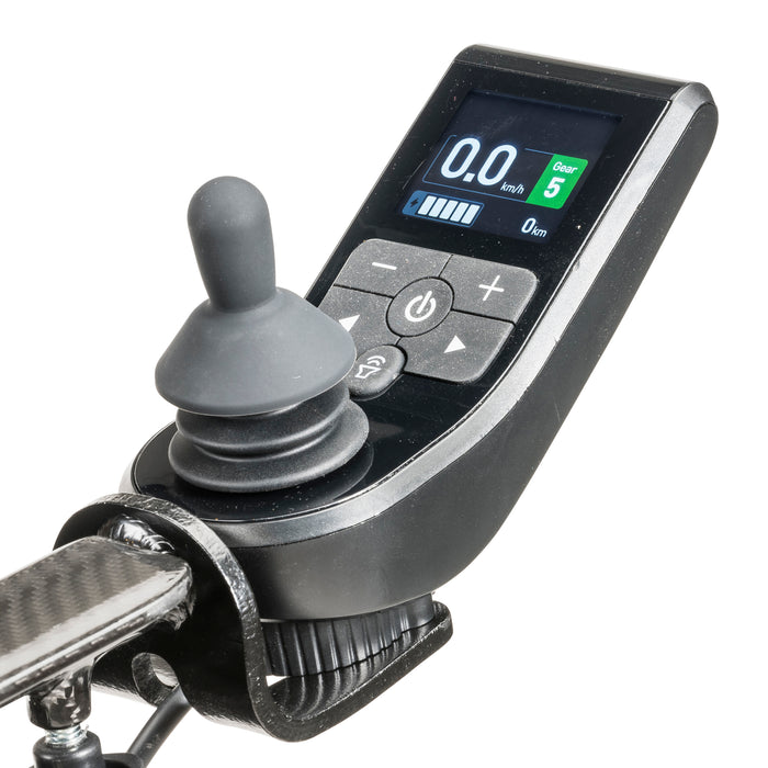 CarbonTouch Power Wheelchair, Removable Joystick Detail