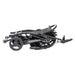 CarbonTouch Power Wheelchair, Black, Side View Folded