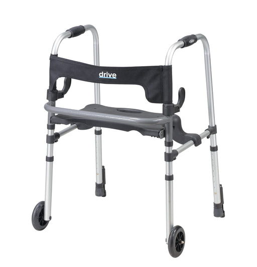 Clever Lite LS Walker Rollator with Seat and Push Down Brakes, Full Product View