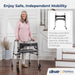 Clever Lite LS Walker Rollator with Seat and Push Down Brakes, Push Down Brake Detail