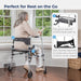 Clever Lite LS Walker Rollator with Seat and Push Down Brakes, Side Paddle Release Detail