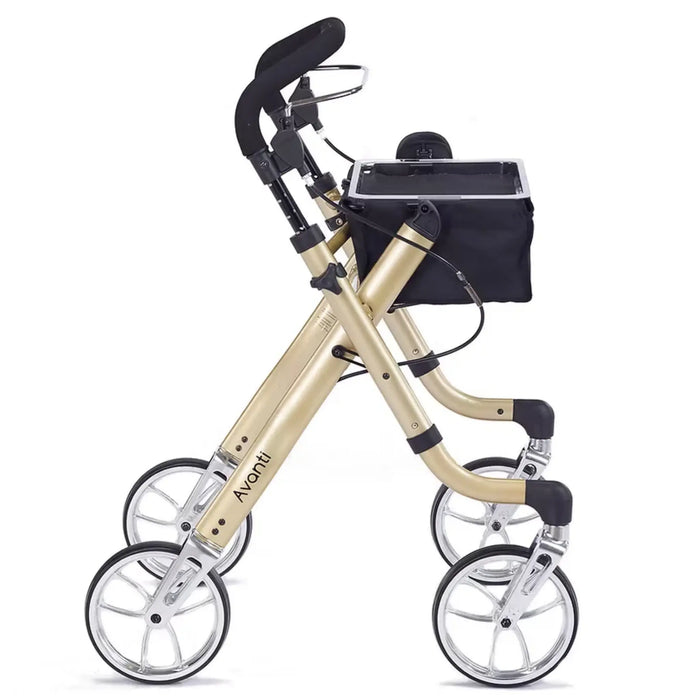 Comodita Avanti champagne rolling walker folded