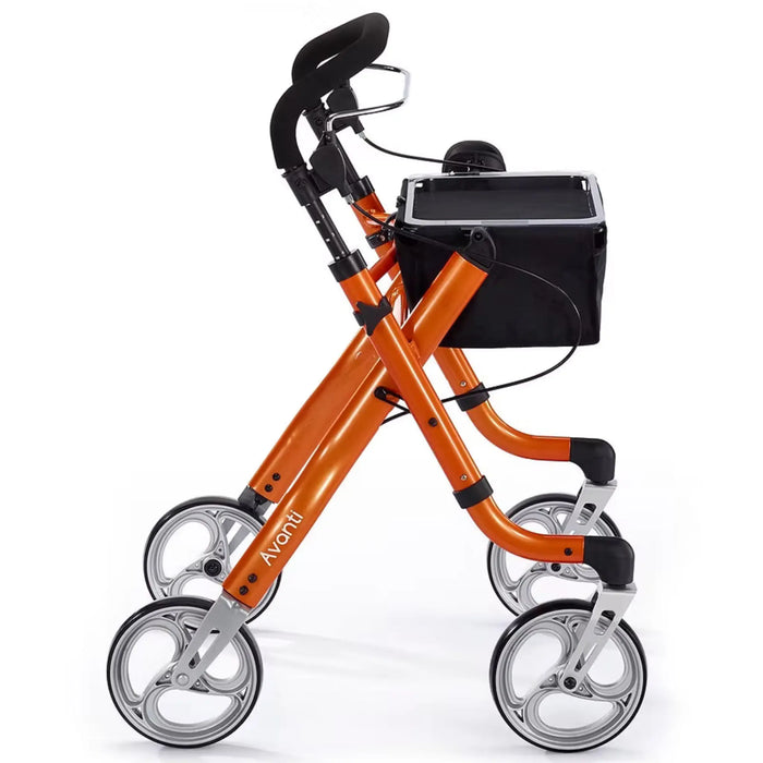 Comodita Avanti Modena red rollator with storage bag