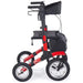 Comodita Tipo red all-terrain rollator walker side view