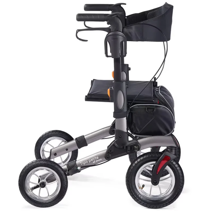 Comodita Tipo Petite graphite all-terrain rollator side view