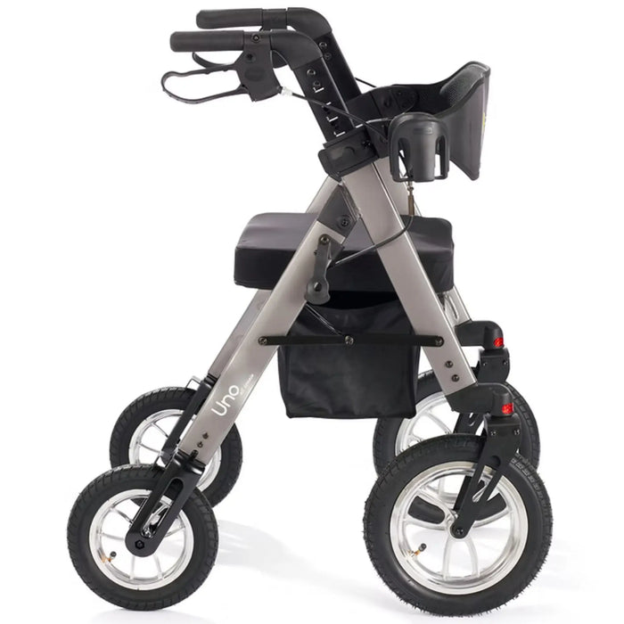 Comodita Uno graphite all-terrain rollator side view