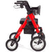 Comodita Uno red all-terrain rollator side view