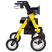 Comodita Uno yellow all-terrain rollator side view