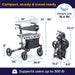 Compact Folding Rollator, Compact Fold for Travel with dimensions