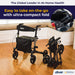 Compact Folding Rollator, Compact Fold for Travel