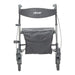 Compact Folding Rollator Rolling Walker, Grey/Black back view