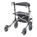 Compact Folding Rollator, Grey/Black, Rear View