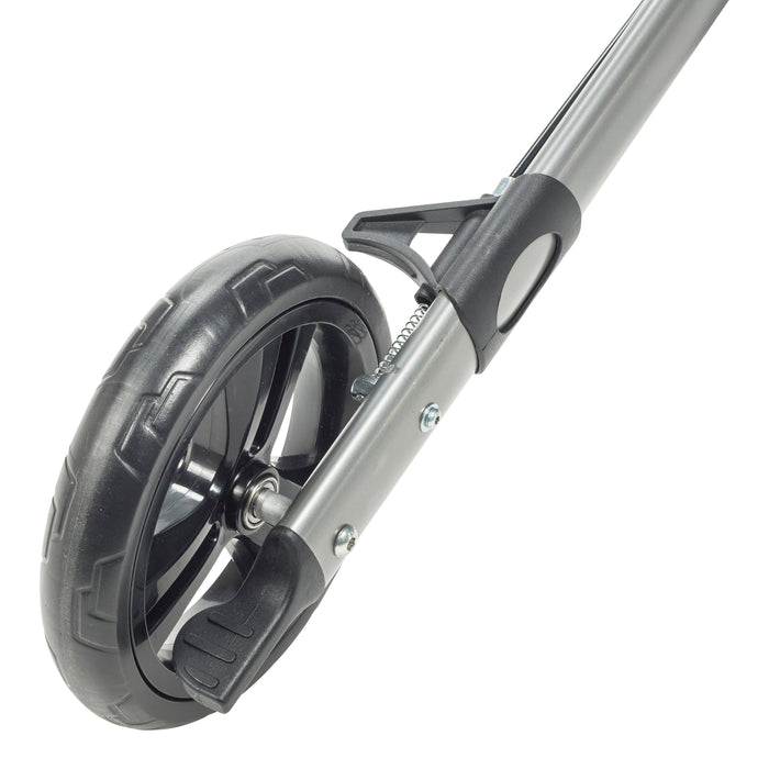 Compact Folding Rollator, Grey/Black, Rear wheels