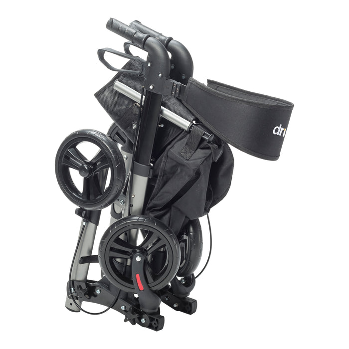 Compact Folding Rollator, Side Fold in Progress