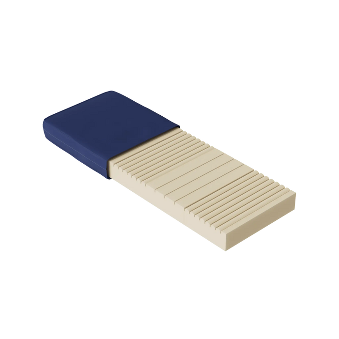 CostCare 5-Zone Therapeutic Mattress with cutaway section showing internal therapeutic foam zones and pressure redistribution design.