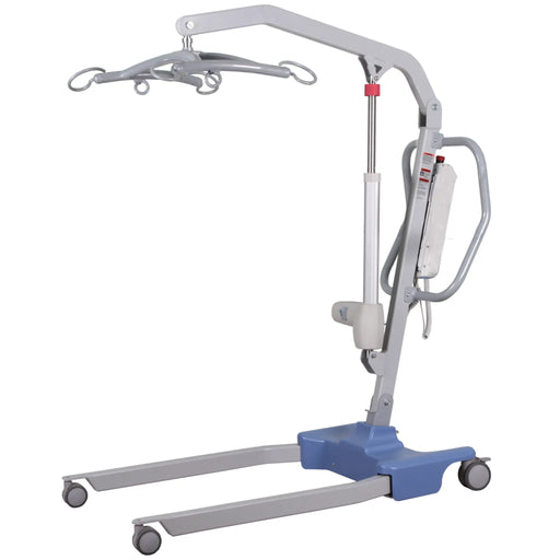 CostCare Bariatric Electric Patient Lifter L511X with heavy-duty frame, wide base legs, spreader bar, and caster wheels for patient transfers