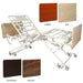 CostCare head and foot board finish options for the BC320 bed shown in cherry, oak, mahogany, and walnut woodgrain styles.