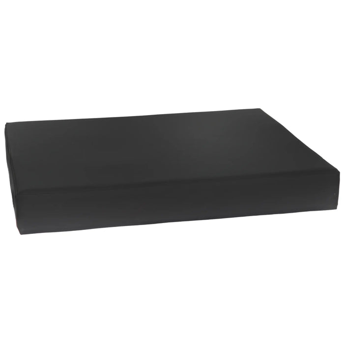 CostCare E2604 bariatric gel wheelchair cushion in black cover shown in angled front view.