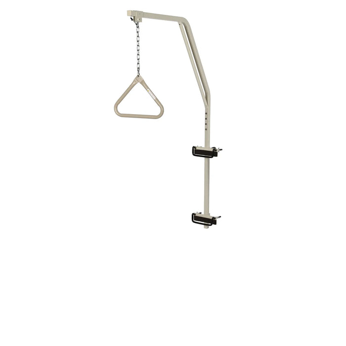 CostCare L205 Standard Trapeze Bar frame with adjustable mounting brackets and overhead trapeze handle for homecare bed assistance.