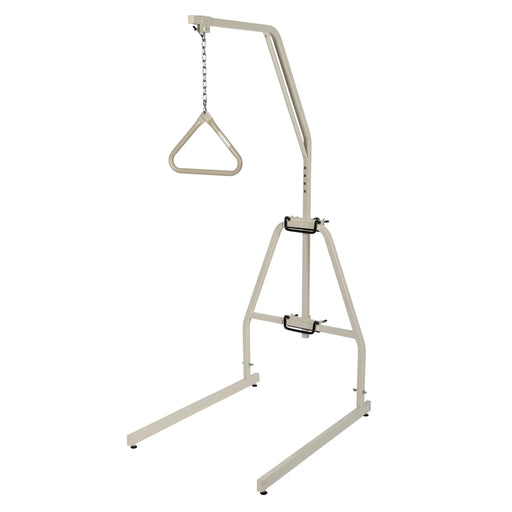 CostCare L205 Standard Trapeze Bar with floor base and overhead grab handle for bed mobility and patient repositioning support.