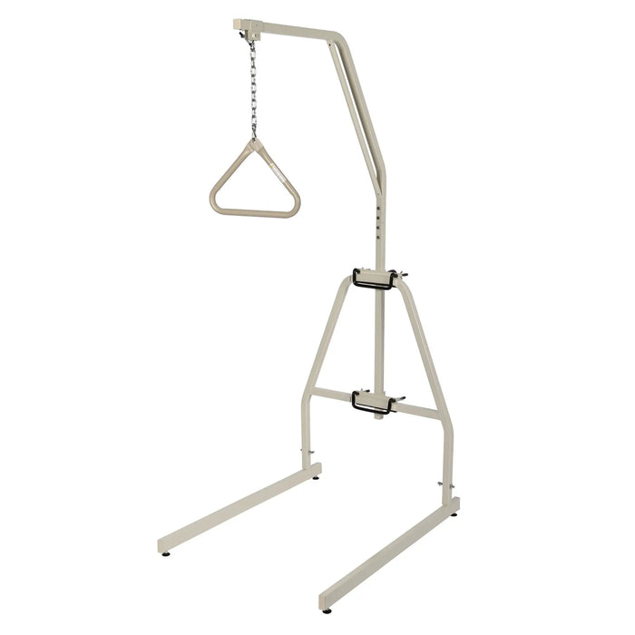 CostCare L205 Standard Trapeze Bar with floor base and overhead grab handle for bed mobility and patient repositioning support.