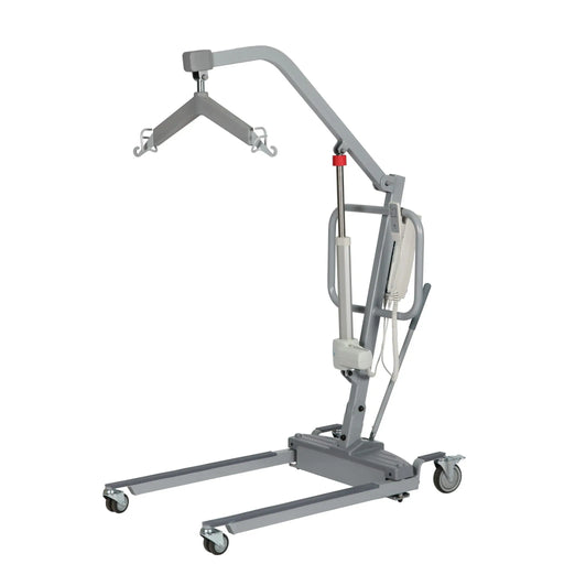 CostCare L400C electric patient lifter with powered lift actuator, sling cradle, hand control, and wheeled base for patient transfers