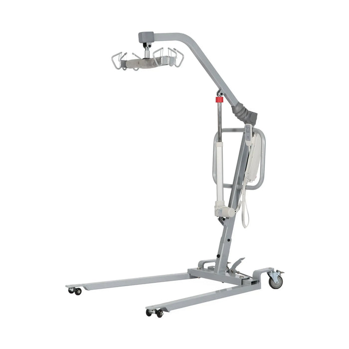 CostCare L430C electric low base patient lifter with powered actuator, ultra-low wheeled base, and sling cradle for under-bed patient transfers