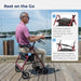 Drive Aluminum Rollator, Red, Padded Seat and Removable Padded Backrest