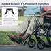 Cruiser III Wheelchair, Desk Arms, Swing Away Footrests, 18" Seat, Legrest Detail