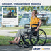 Cruiser III Wheelchair, Full Arms, Swing Away Footrests, 18" Seat, Lifestyle Shot