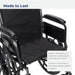 Cruiser III Wheelchair, Full Arms, Swing Away Footrests, 20" Seat, Seat Detail and Carbon Steel Frame