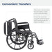 Cruiser III Wheelchair, Full Arms, Swing Away Footrests, 20" Seat, Side View