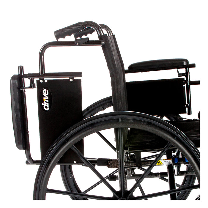 Cruiser X4 Wheelchair, Full Arms, Elevating Leg Rests, 18" Seat, Armrest Flipped Backwards