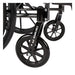 Cruiser X4 Wheelchair, Full Arms, Elevating Leg Rests, 18" Seat, Caster Angle Detail