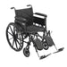 Cruiser X4 Wheelchair, Full Arms, Elevating Leg Rests, 18" Seat, Front View