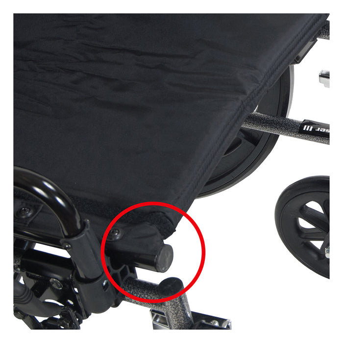 Cruiser X4 Lightweight Dual Axle Wheelchair with Adjustable Detachable Arms, Full Arms, Elevating Leg Rests, 18" Seat, Seat Extender Mechanism