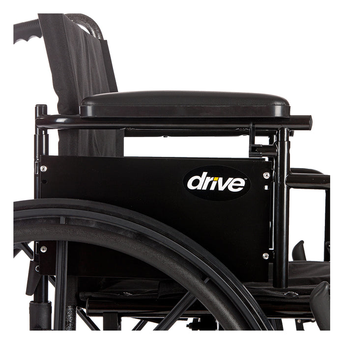 Cruiser X4 Lightweight Dual Axle Wheelchair with Adjustable Detachable Arms, Full Arms, Elevating Leg Rests, 18" Seat