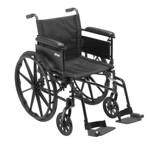Cruiser X4 Wheelchair, Full Arms, Swing Away Footrests, 16" Seat, Front View